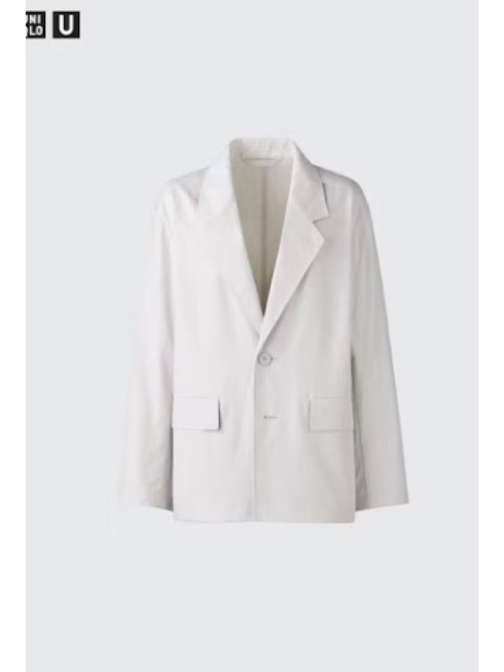 NEW UNIQLO Women's Medium Cotton Lyocell Minimalist Jacket In Light Gray